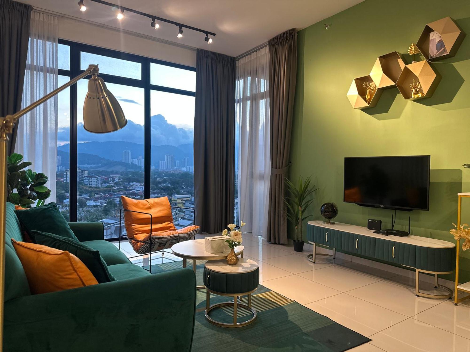 New 2Br Georgetown Warm And Lovely Homestay 10Pax-无敌美景两房民宿 Beacon Executive Suite Eksteriør billede