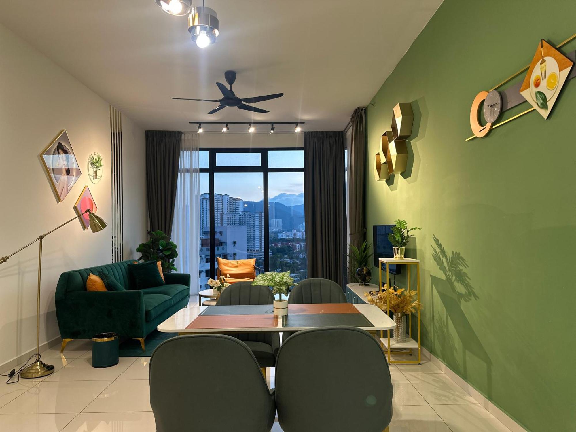 New 2Br Georgetown Warm And Lovely Homestay 10Pax-无敌美景两房民宿 Beacon Executive Suite Eksteriør billede